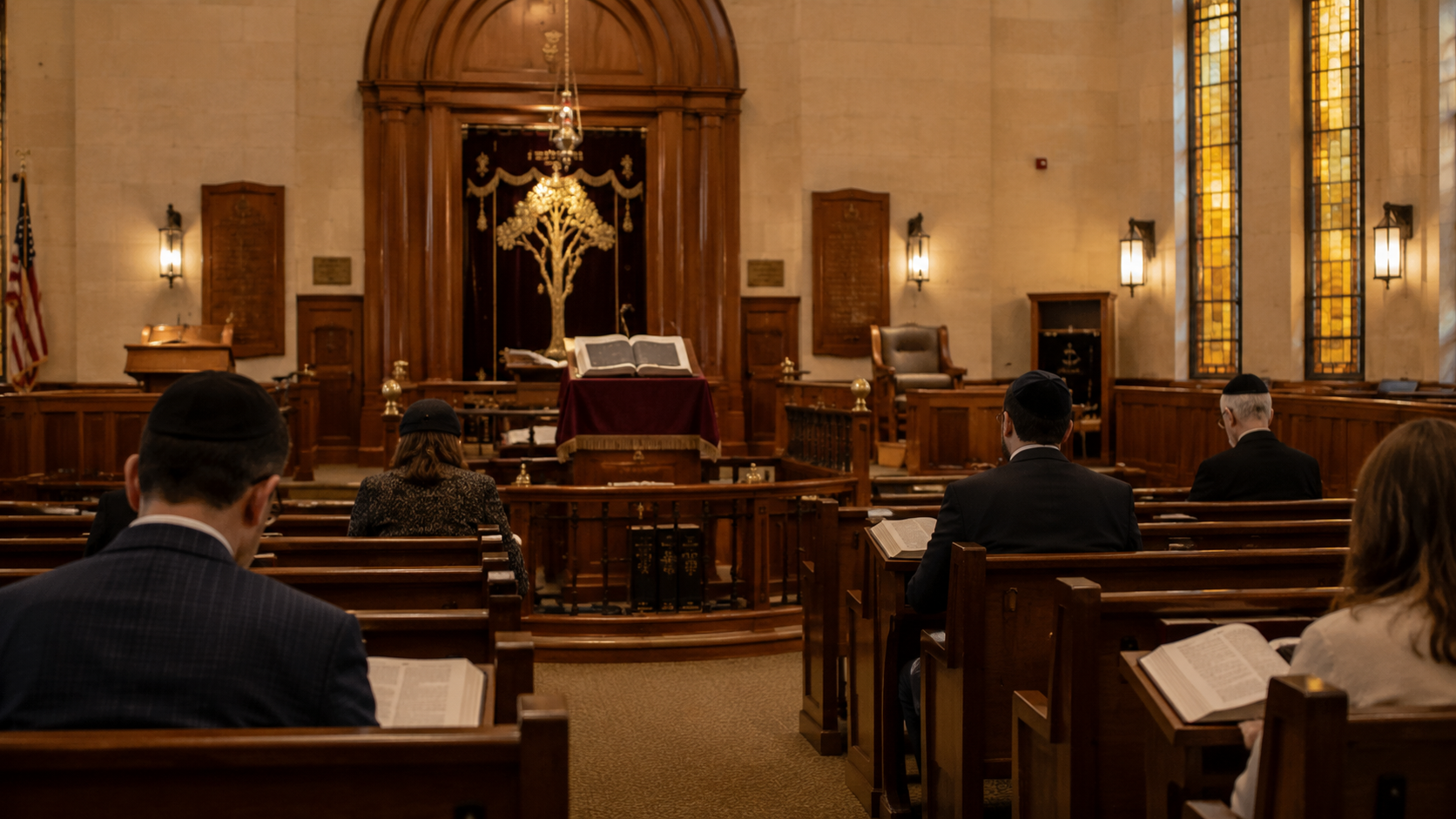 Families entering Congregation Ohr Torah